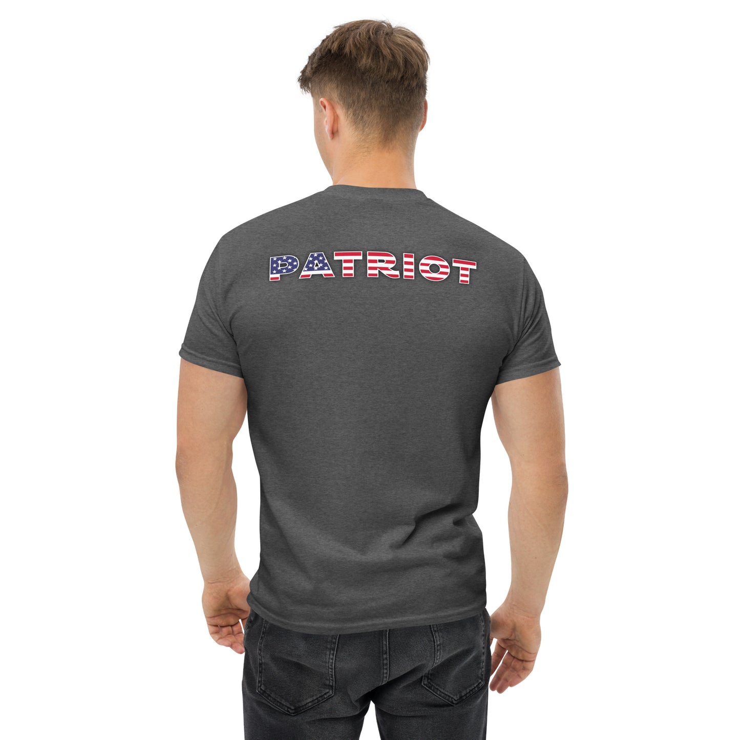 Men's classic T-Shirt, "patriot" on the back