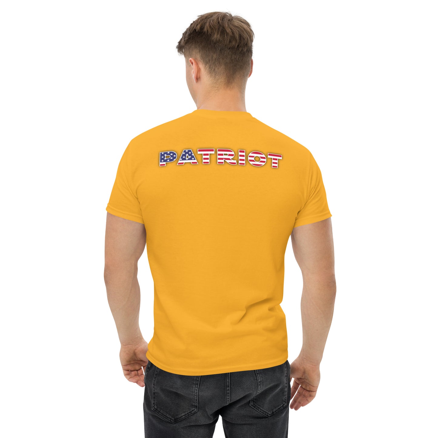 Men's classic T-Shirt, "patriot" on the back