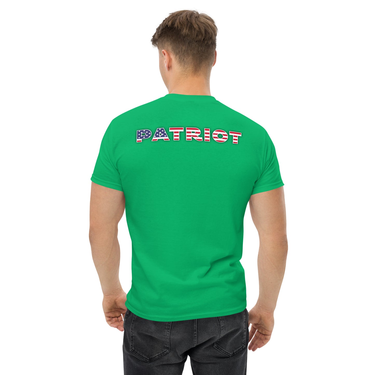 Men's classic T-Shirt, "patriot" on the back