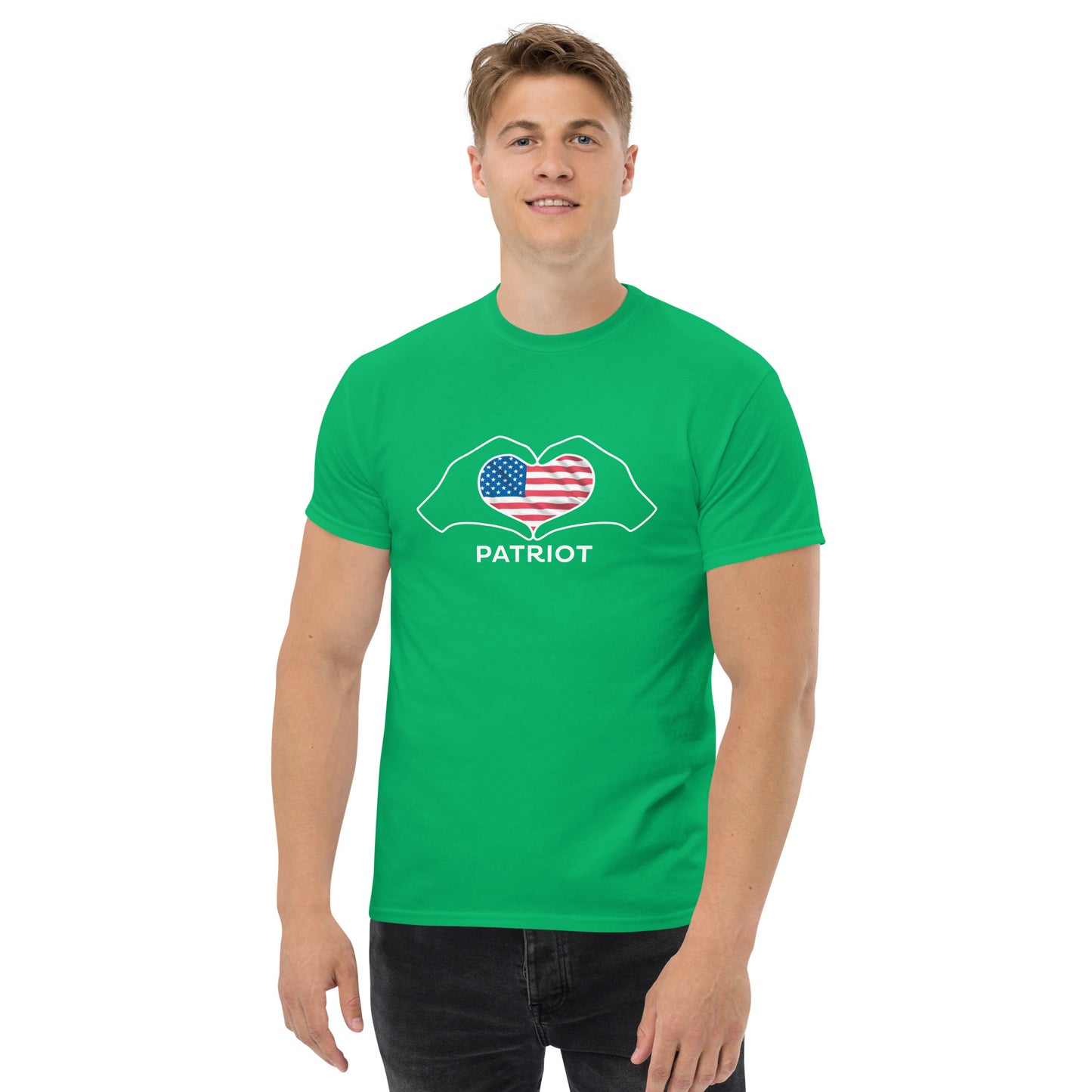 Men's classic T-Shirt, "patriot" on the back