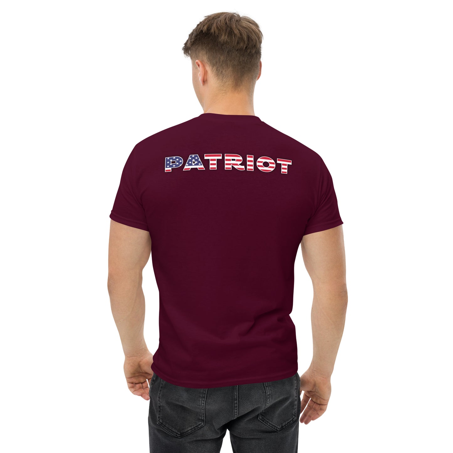 Men's classic T-Shirt, "patriot" on the back