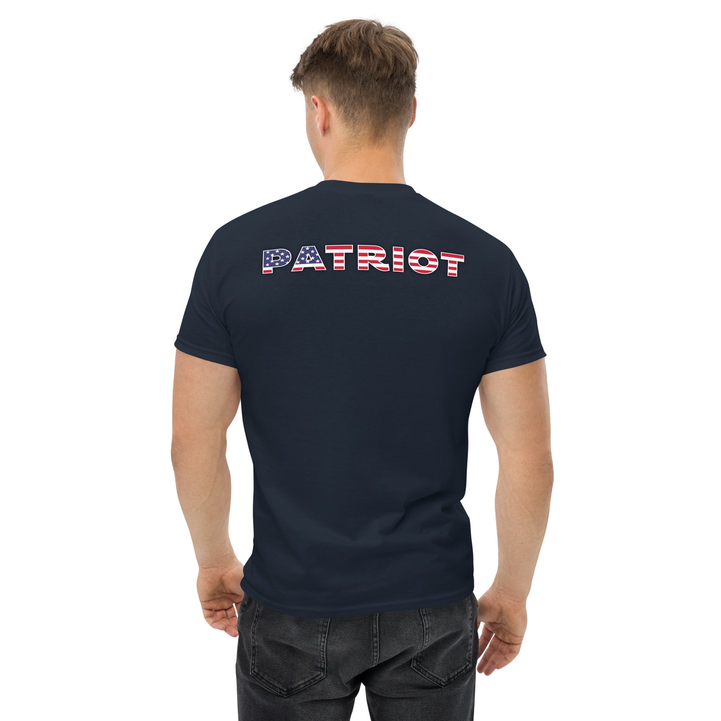 Men's classic T-Shirt, "patriot" on the back