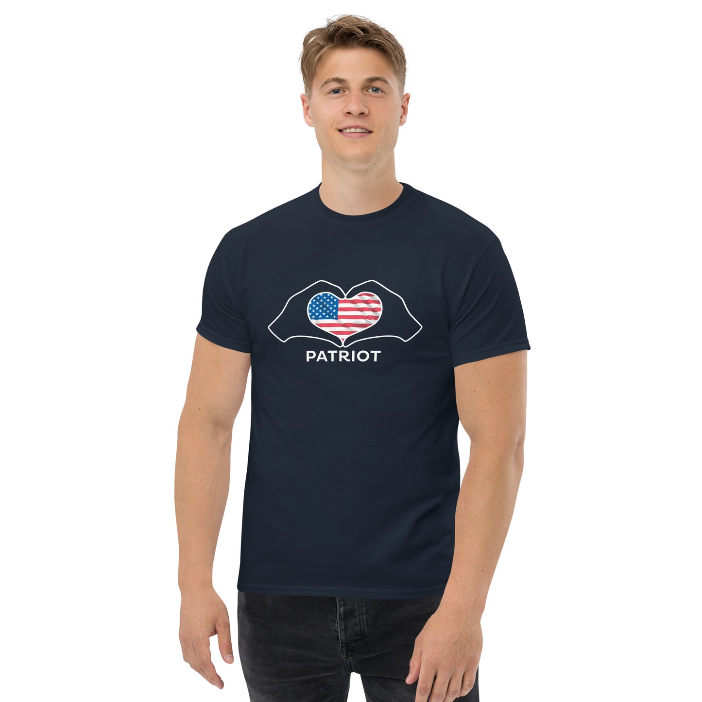 Men's classic T-Shirt, "patriot" on the back