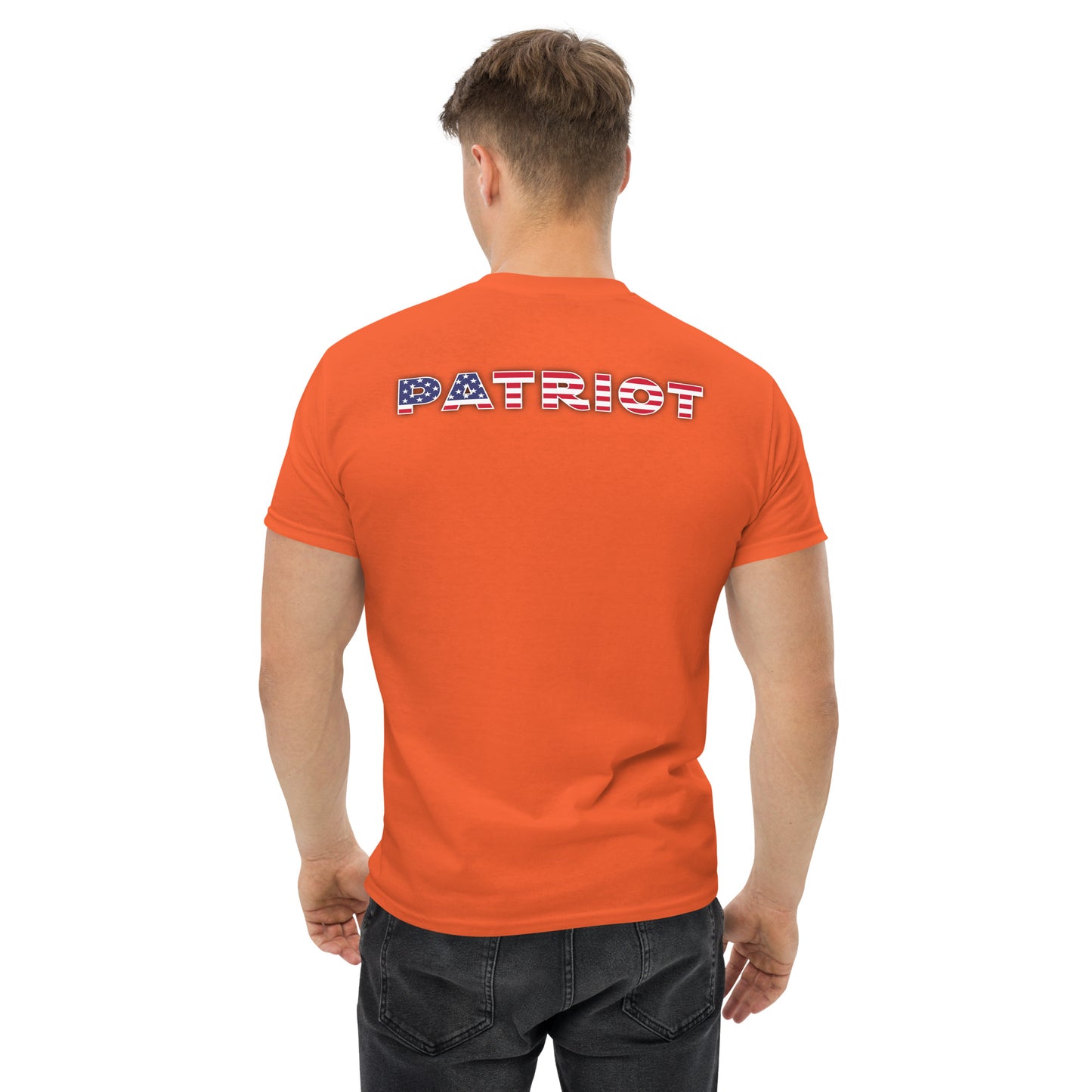 Men's classic T-Shirt, "patriot" on the back