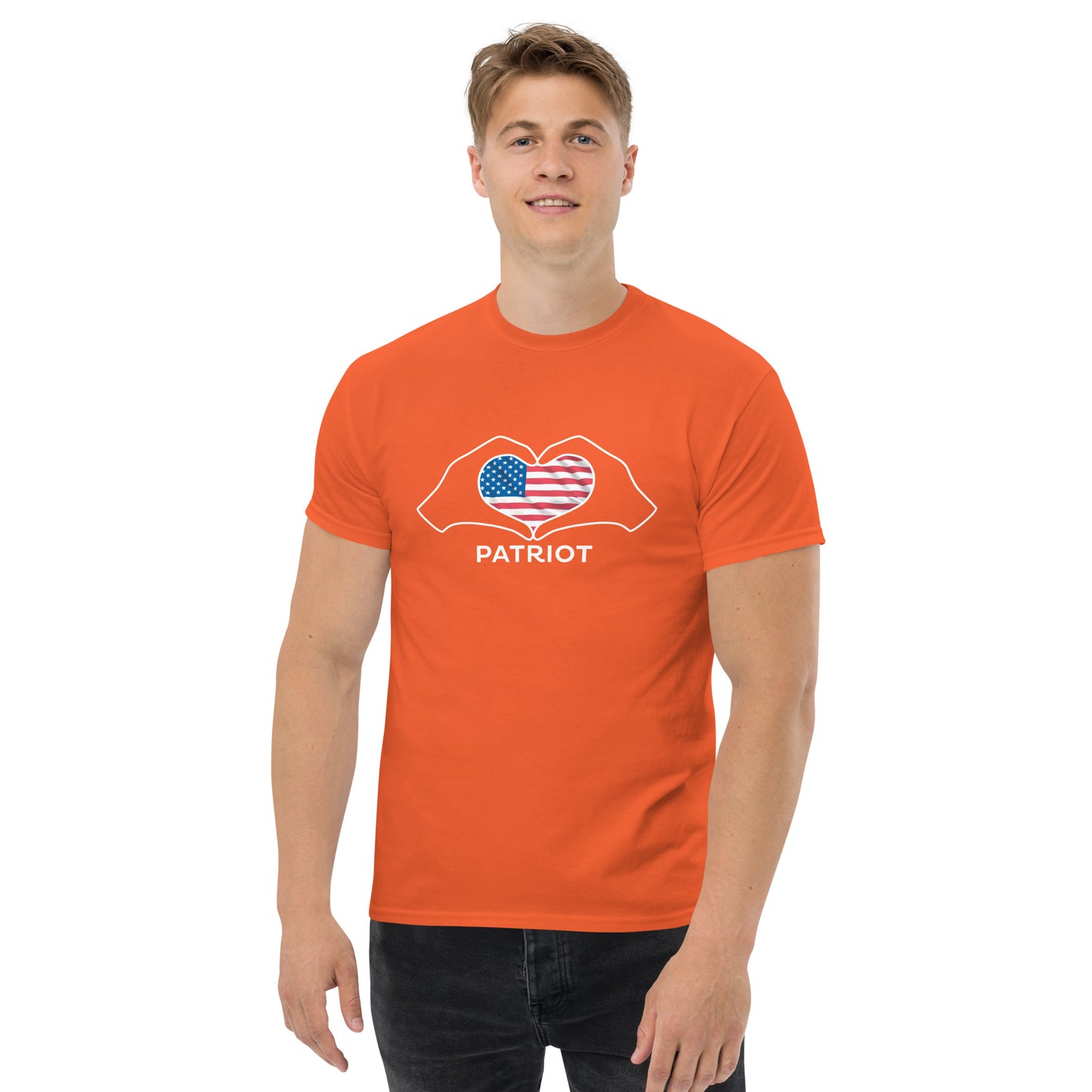 Men's classic T-Shirt, "patriot" on the back