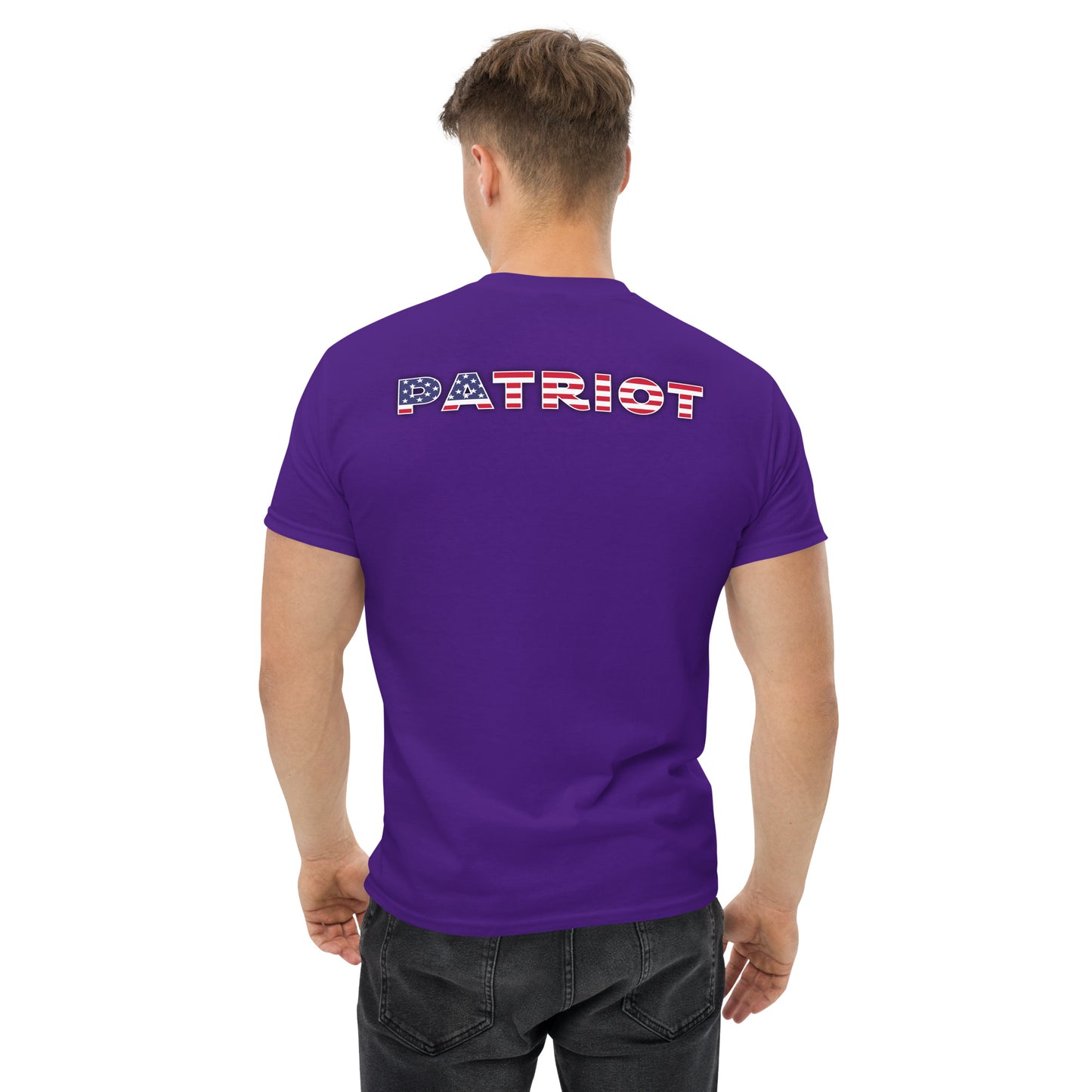 Men's classic T-Shirt, "patriot" on the back