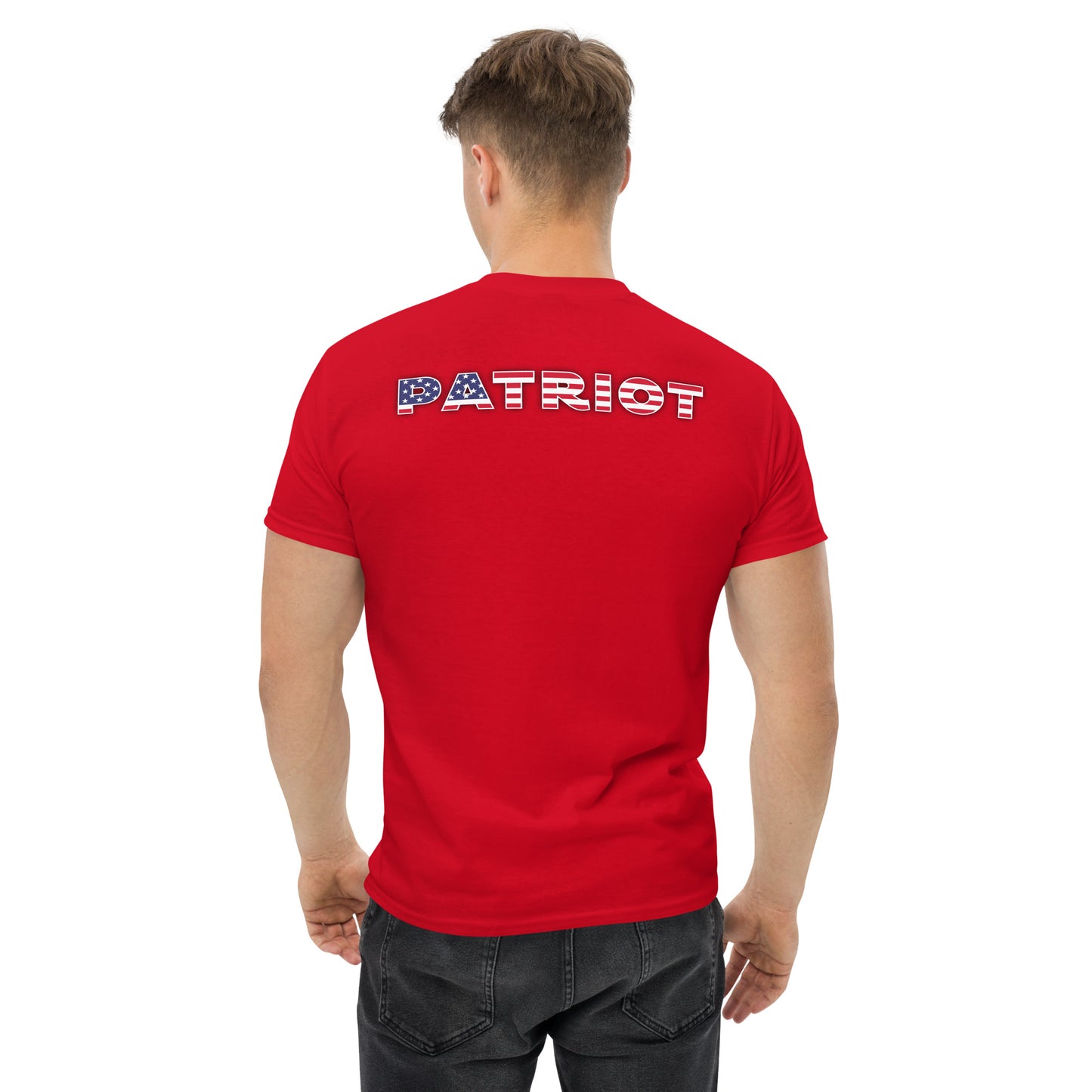 Men's classic T-Shirt, "patriot" on the back