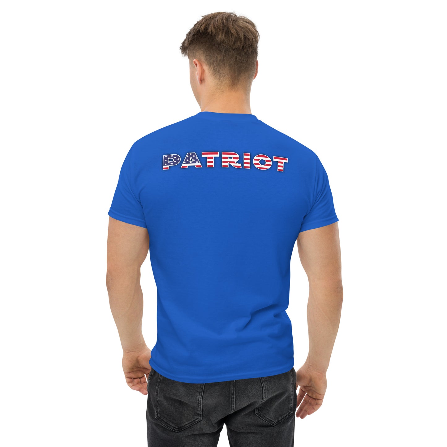 Men's classic T-Shirt, "patriot" on the back