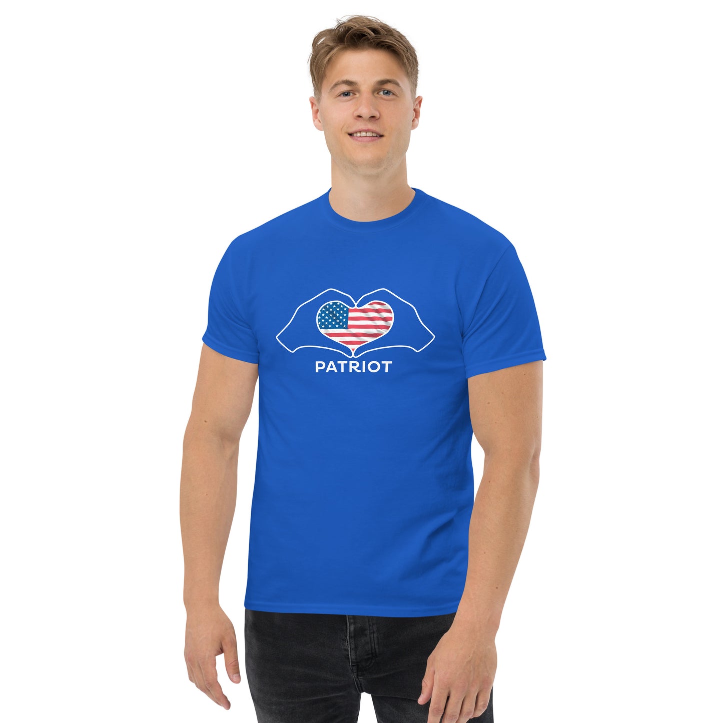 Men's classic T-Shirt, "patriot" on the back