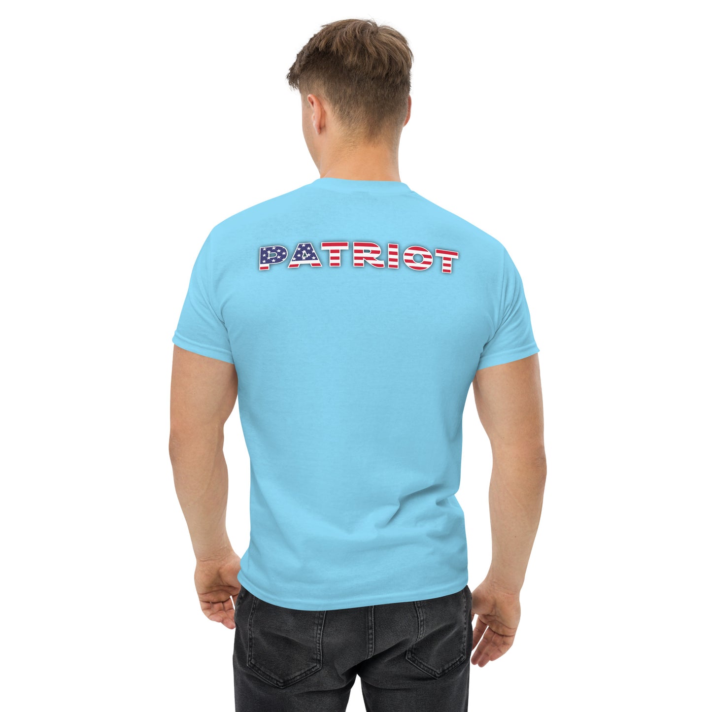 Men's classic T-Shirt, "patriot" on the back