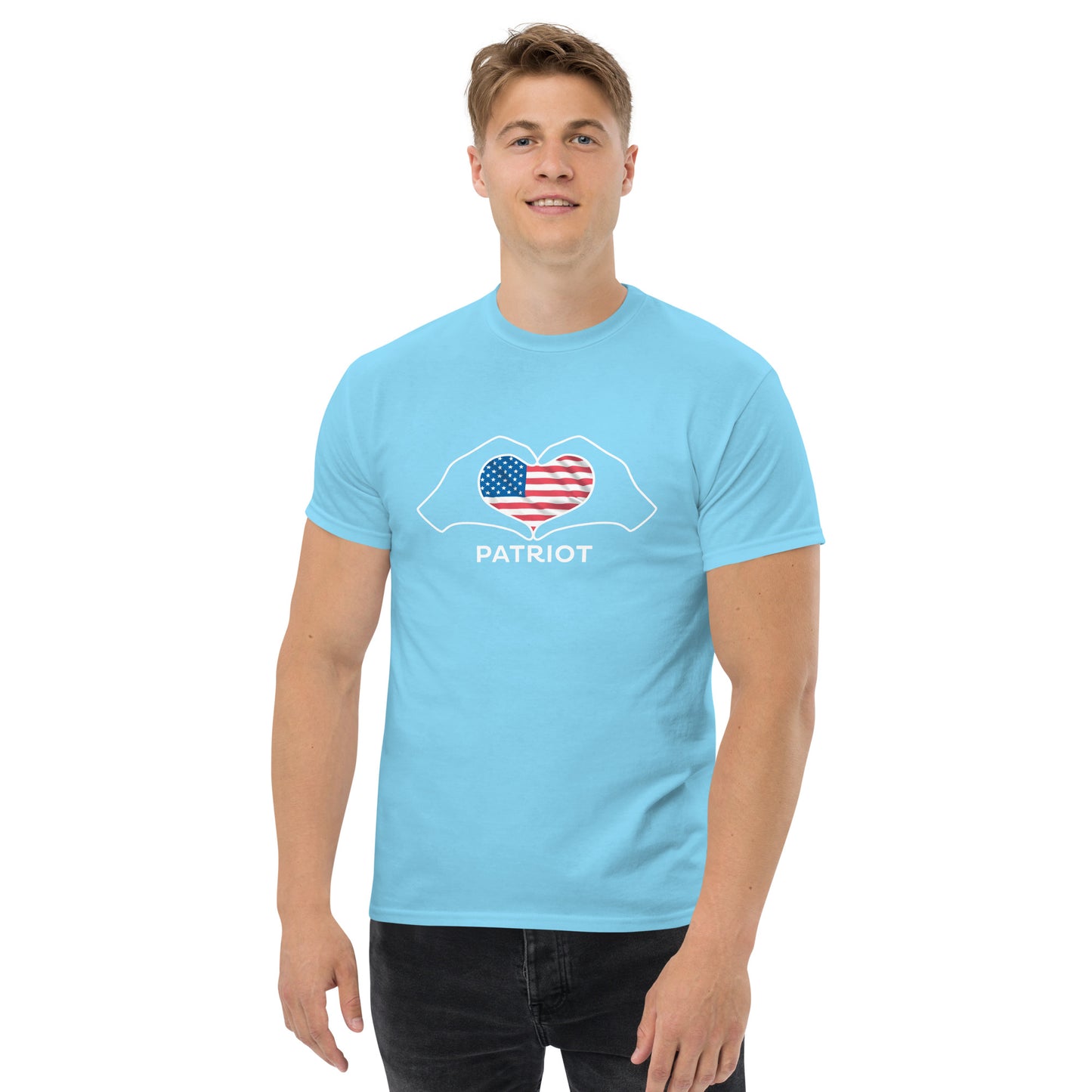 Men's classic T-Shirt, "patriot" on the back